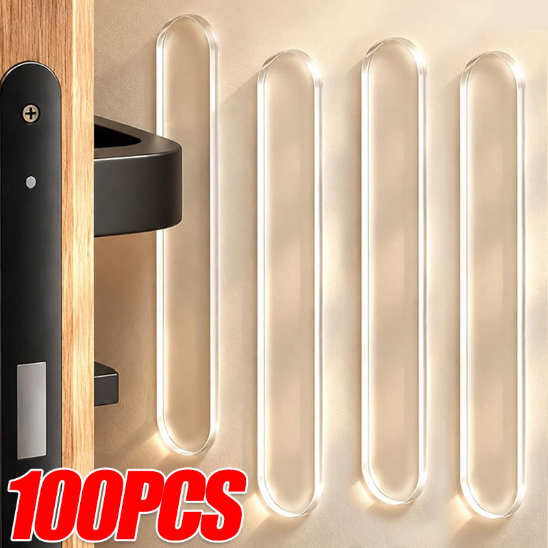 Door Stopper Rubber - シリコン製キャビネットバンパーストリップ、粘着式衝突防止ドアストップバッファパッド、家具ドアハンドルバンパープロテクターストリップ