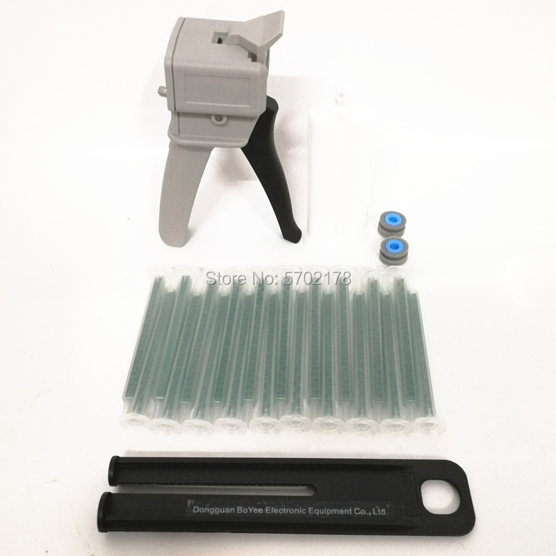 Caulking Gun Dispensing - 2成分abエポキシシーラント50ml,接着剤ガン1:1 2:1手動コーキングガンディスペンサー付き10個のミキシングチップ