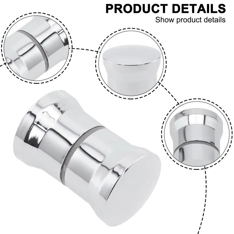 Door Knob Replacement - スタイリッシュなシャワーガラスドアハンドル、スライド式シャワードアノブ、浴室ガラスドア用両面プル金具交換部品