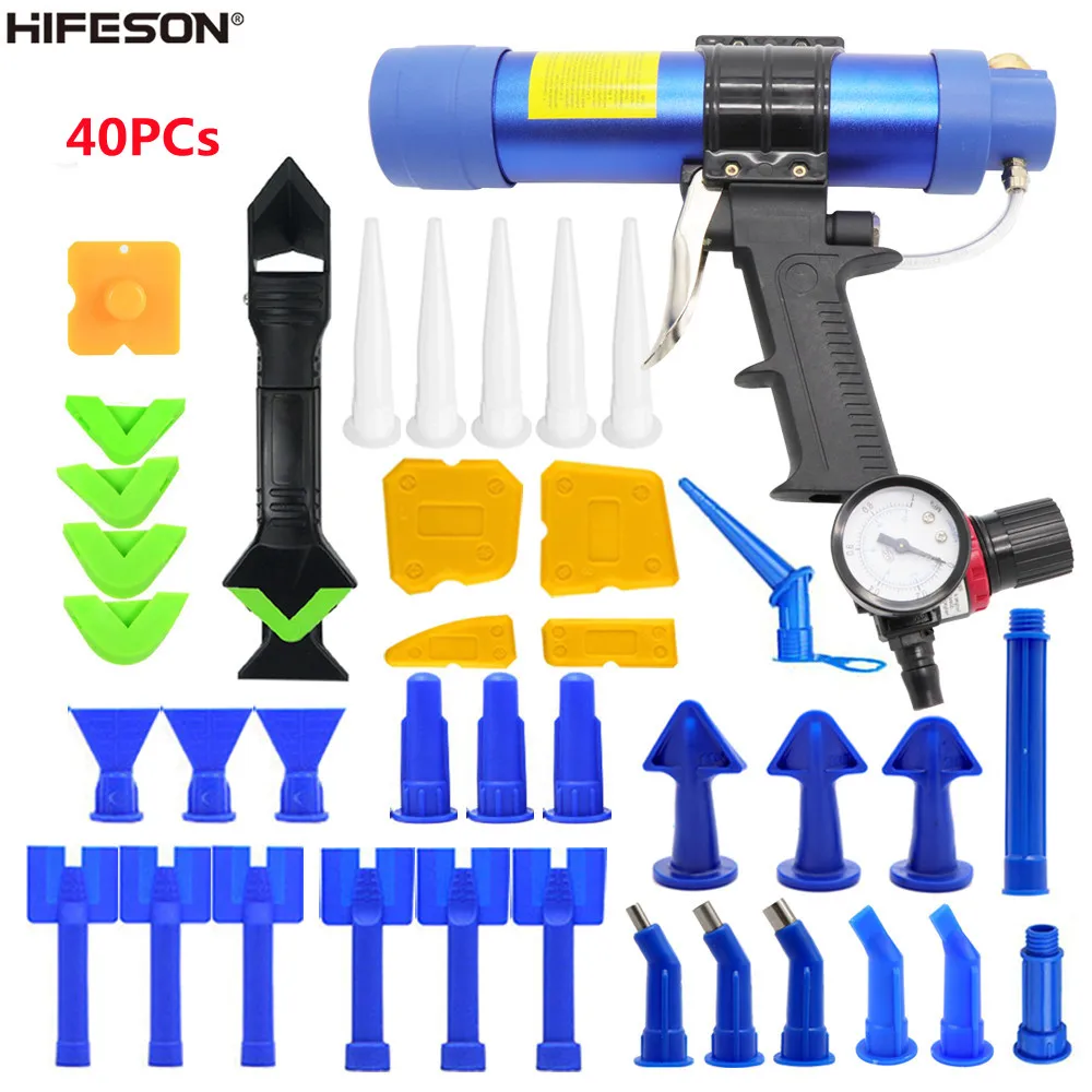 Caulking Gun Dispensing - 310 ミリリットルコーキングガン空気圧カートリッジディスペンサーシリコンシーラントアプリケーターガラス接着ツール建設コーキングガン