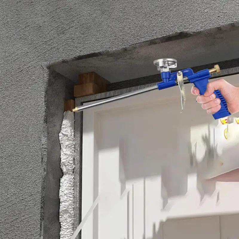 Caulking Gun Dispensing - プロフェッショナルメタルフォームコーキングガン、ヘビーデューティー拡張スプレーアプリケーター、ポリウレタンシーラントディスペンサーノズルツール