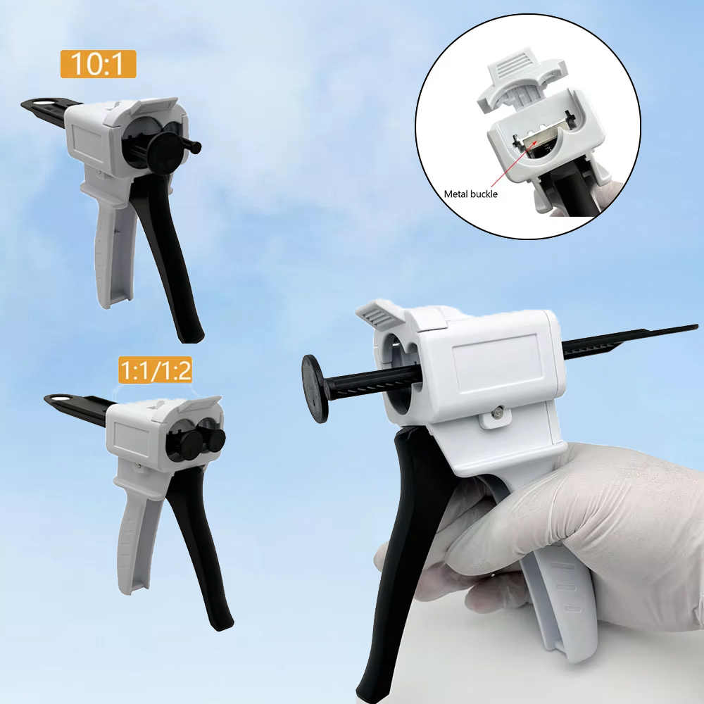 Caulking Gun Dispensing - 歯科印象混合用シリコンゴムトレイディスペンサーガン 1:1/1:2 ユニバーサル 10:1 ディスペンシングガン ディスペンシングコーキングツール