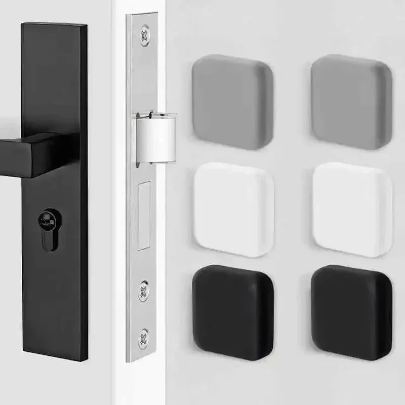 Door Stopper Rubber - 1/2 個シリコンバンパードアストッパーゴムバッファ自己粘着壁保護ミュートパッドキャビネット家の装飾ハンドル