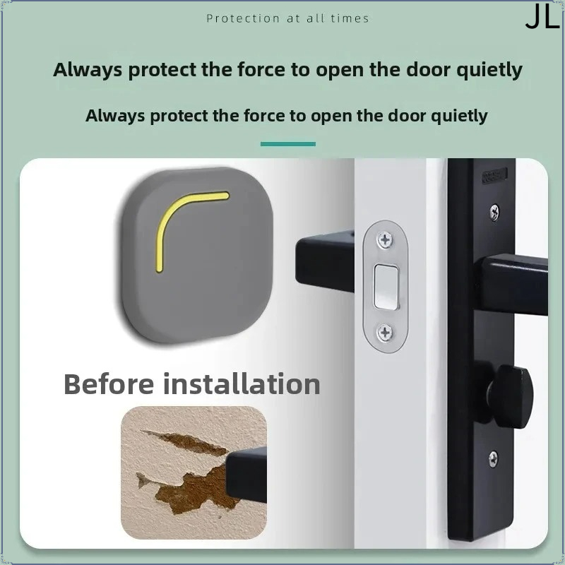Door Stopper Rubber - 1/2個入りシリコン製ドアストッパー、ゴム製緩衝材、自己粘着式壁保護静音パッド、キャビネットや家の装飾用ハンドル