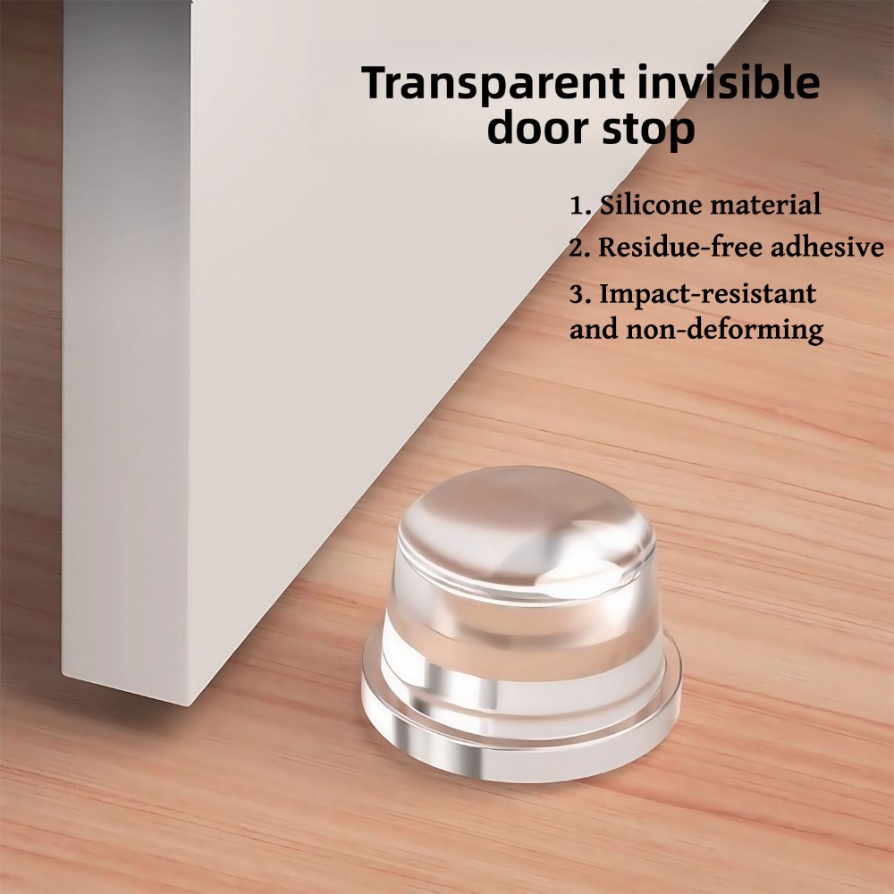 Door Stopper Rubber - シリコーンドアストッパー壁プロテクター寝室のドアハンドルバンパー自己粘着アンチクラッシュパッド実用的な家具アクセサリー
