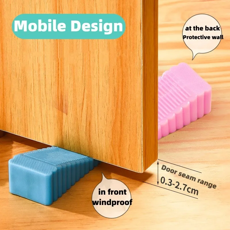 安全シリコン製ドアストッパー、ブロックウェッジ型ドアストップ - Door Stopper Rubber のレビューと価格