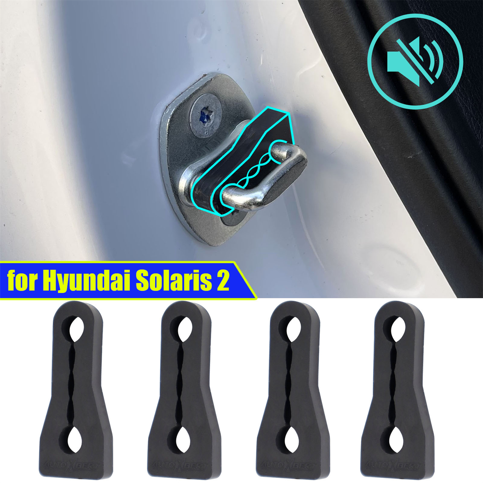 ドアロックバッファダンパーヒュンダイソラリス 2 2017  - Door Stopper Rubber のレビューと価格