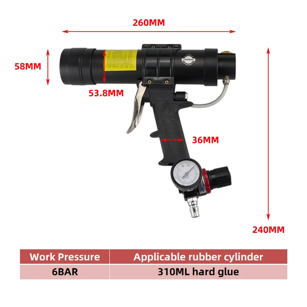 310 ミリリットルコーキングガン空気圧カートリッジディスペ - Caulking Gun Dispensing のレビューと価格