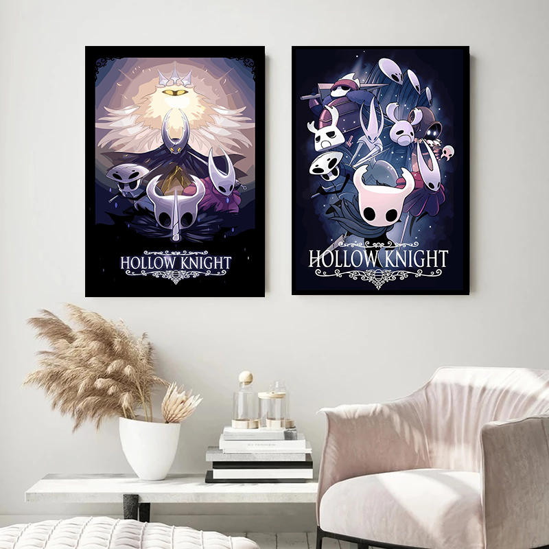 ゲームホロウナイトマップゲームポスターキャンバス絵画プリント - Home Improvement Game のレビューと価格