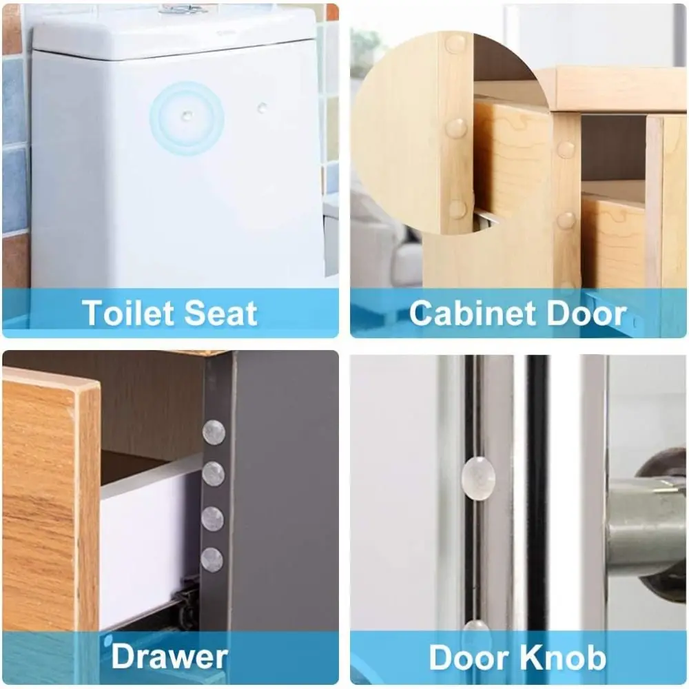 新しい自己粘着式ダンパーバッファ透明丸型ドアストッパーシリコ - Door Stopper Rubber のレビューと価格